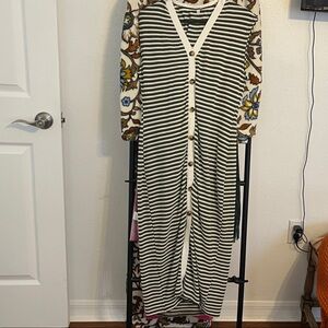 Striped Button-Up Dress